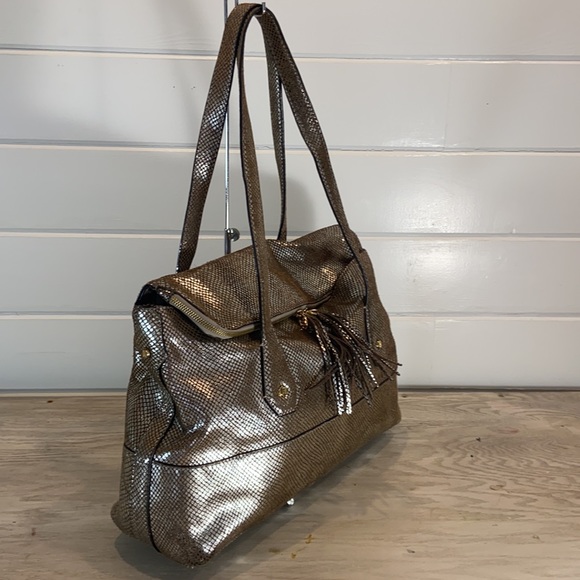 Antonio Melani silver snakeskin metallic satchel - Picture 3 of 12